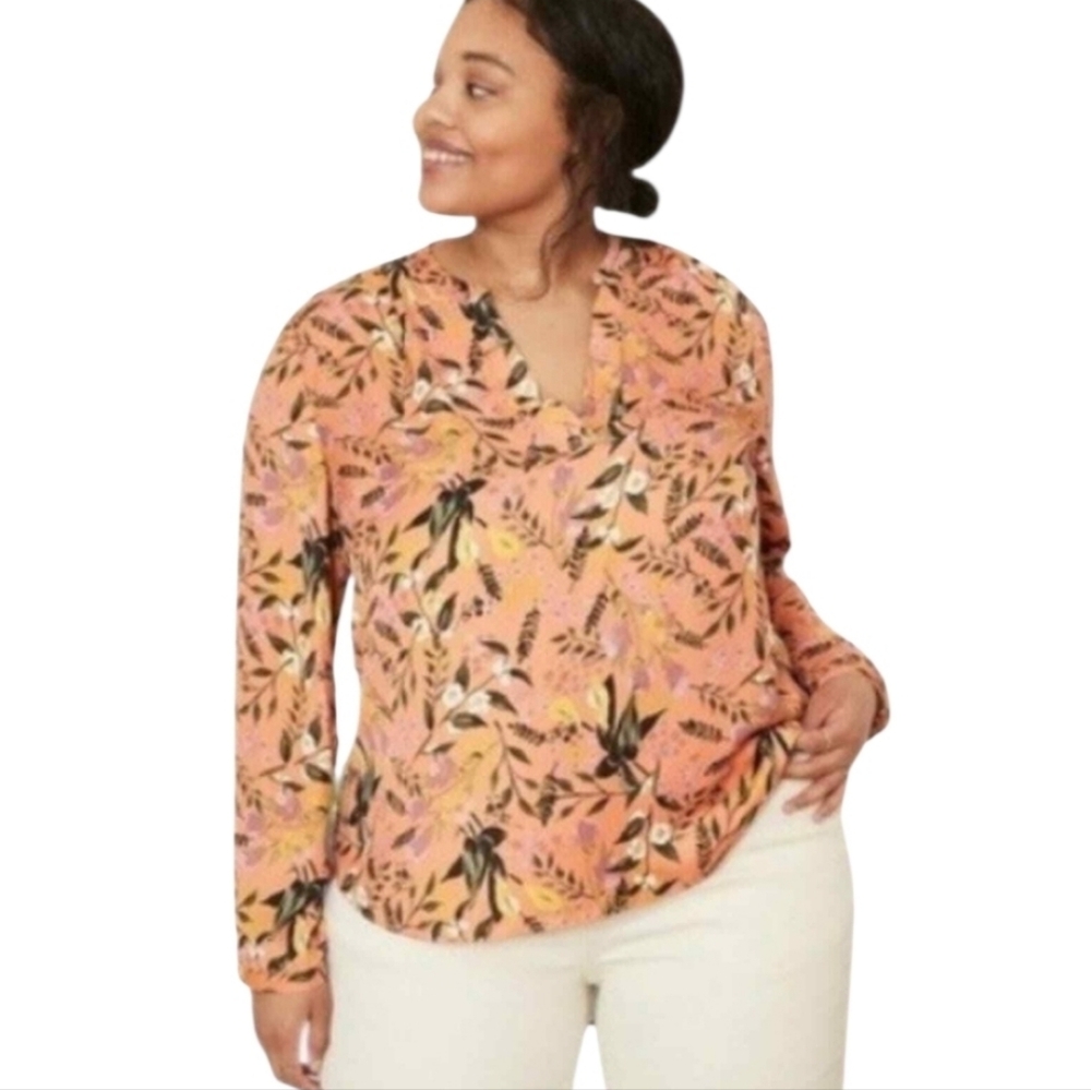 Women's Ava & Viv Floral Print Top Sz 3X